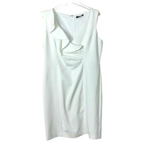 Adrienne Vittadini Dresses | White Sleeveless Dress Size 14